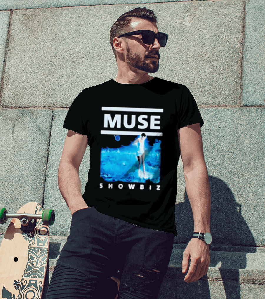 Muse Showbiz Album Cover Art Blue Aesthetic T-Shirt