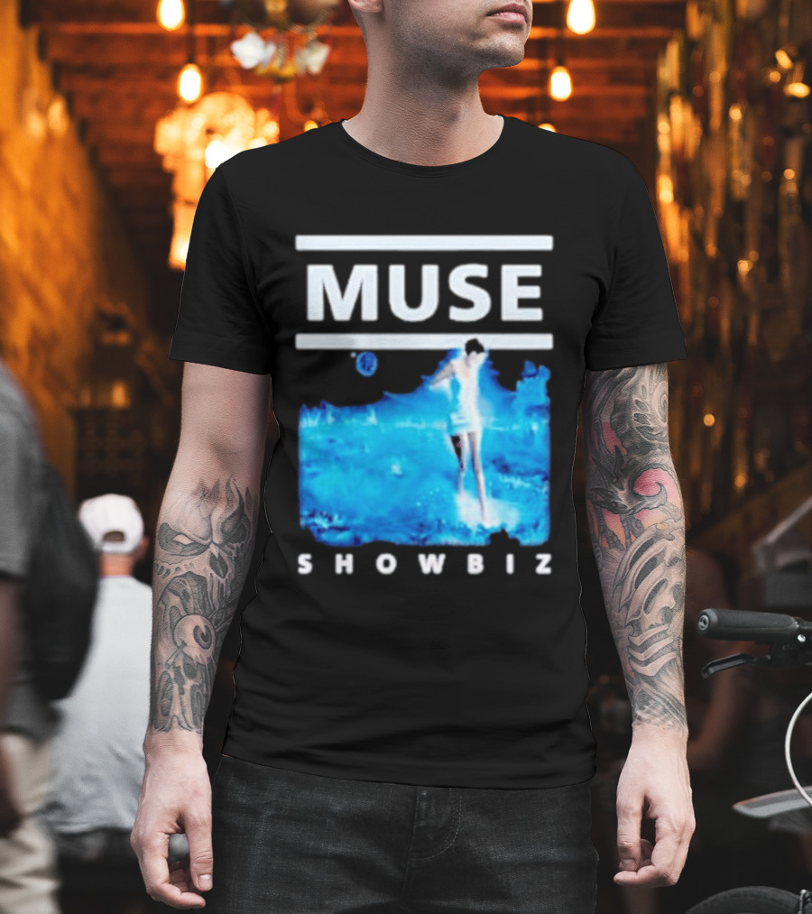 Muse Showbiz Album Cover Art Blue Aesthetic T-Shirt