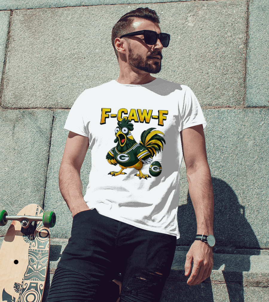 F CAW F Green Bay Packers Rooster Football Fan T-Shirt
