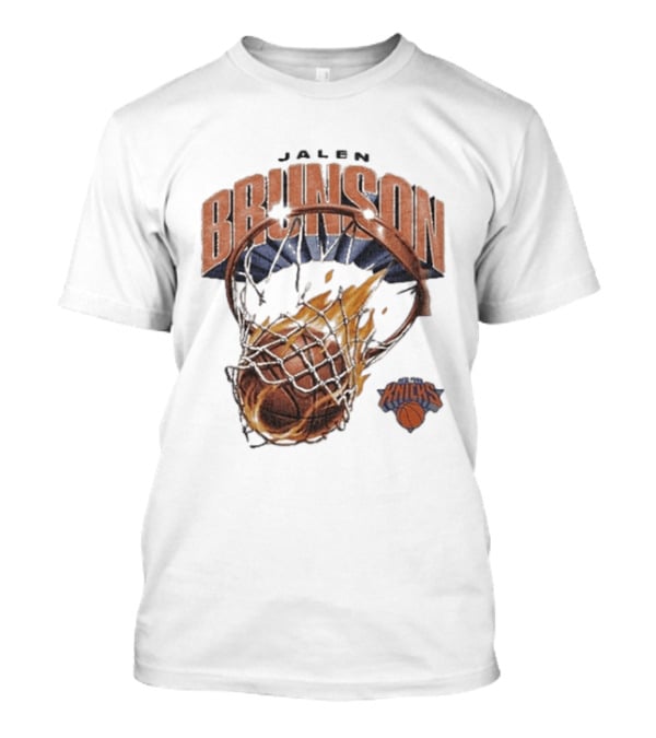 Jalen Brunson New York Knicks Basketball On Fire T-Shirt
