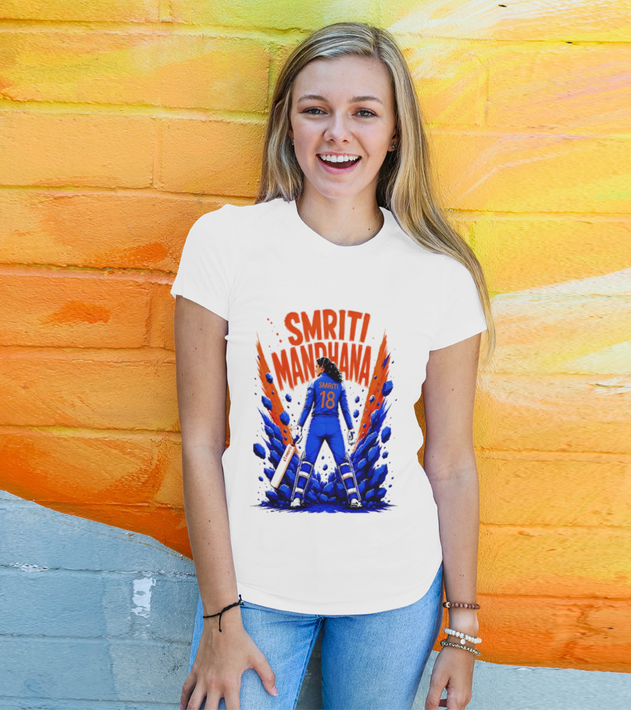 Smriti Mandhana 18 Cricket Star Power Play T-Shirt
