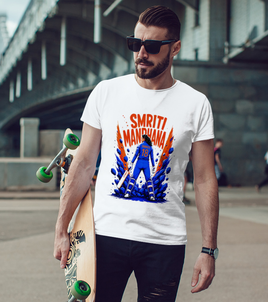 Smriti Mandhana 18 Cricket Star Power Play T-Shirt