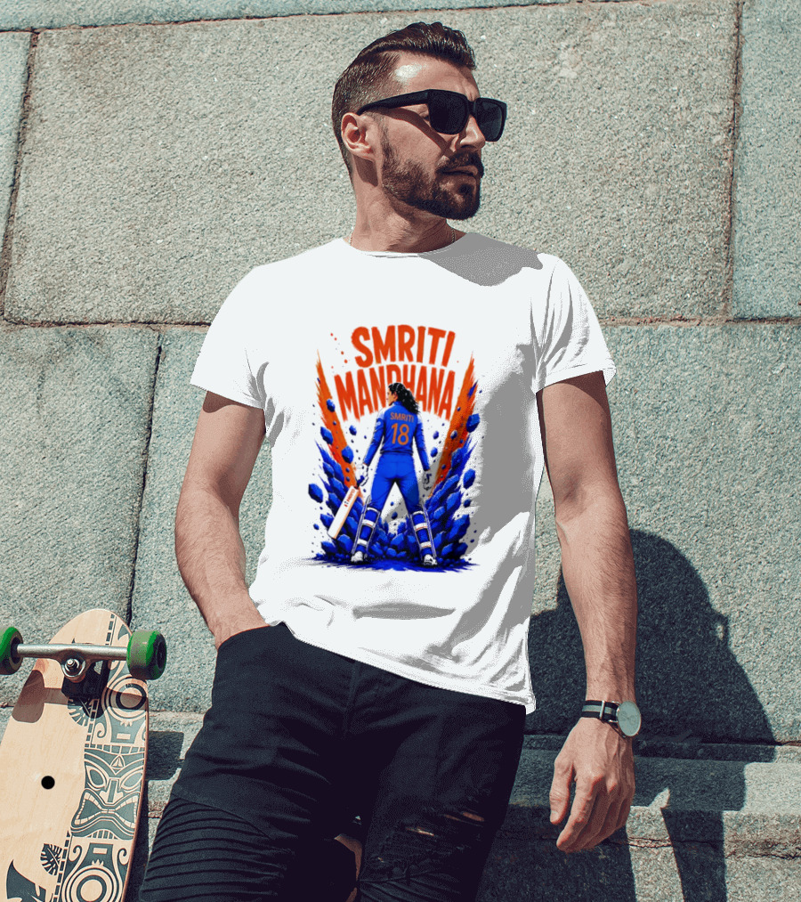 Smriti Mandhana 18 Cricket Star Power Play T-Shirt