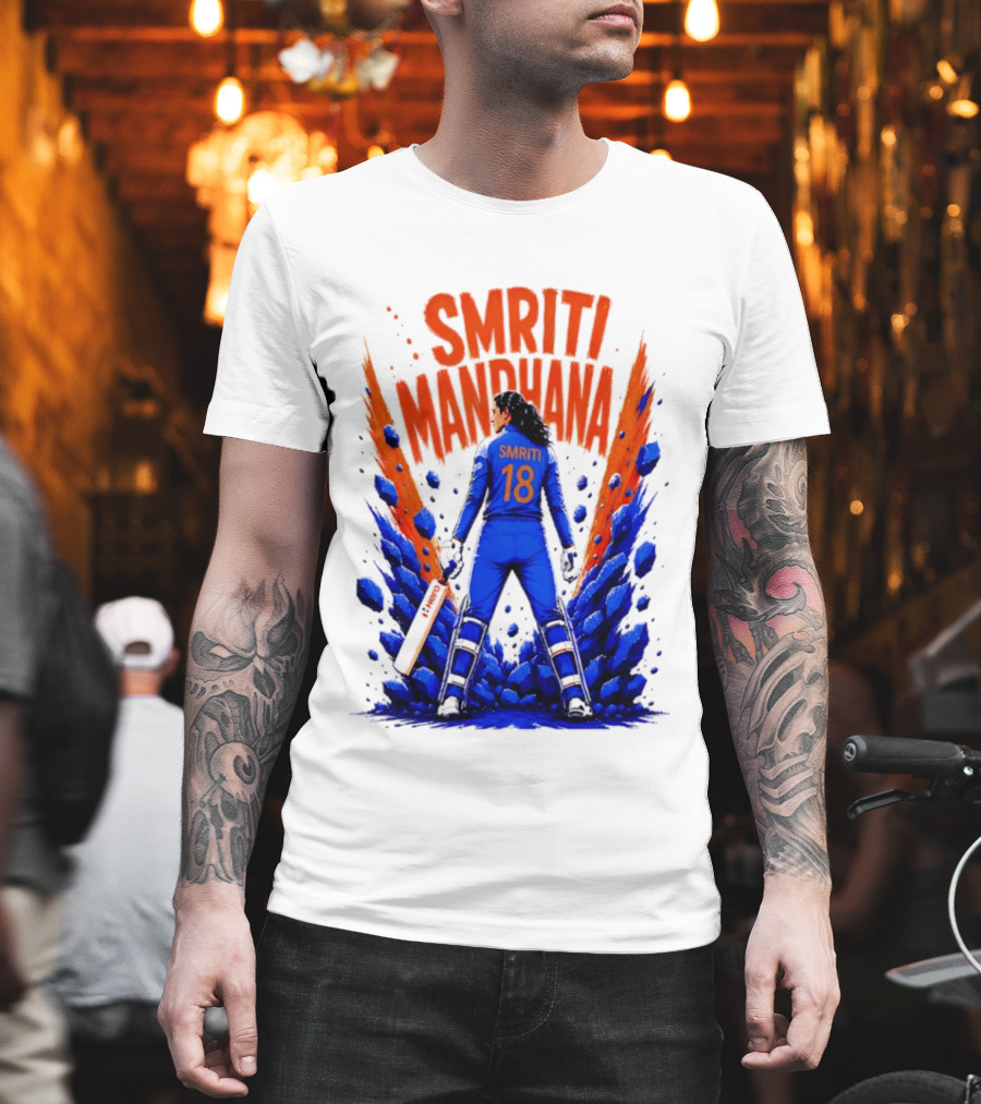 Smriti Mandhana 18 Cricket Star Power Play T-Shirt
