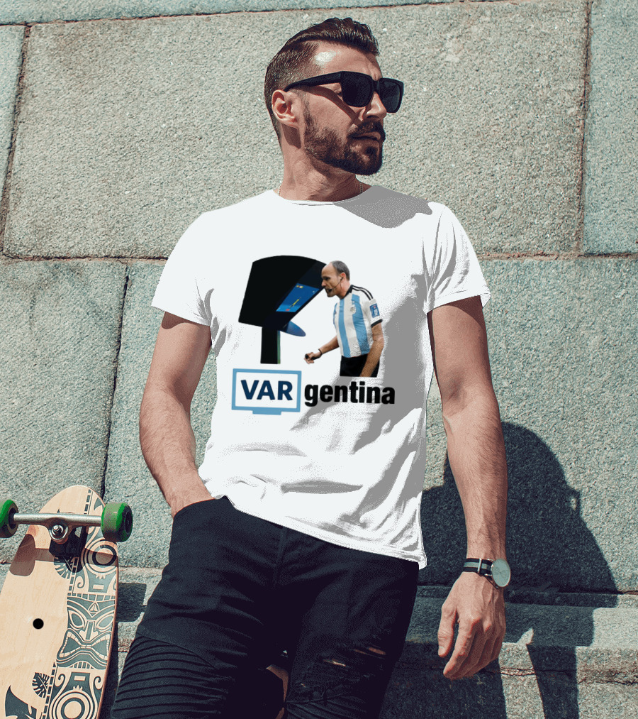 VAR Argentina Football Referee Interaction T-Shirt
