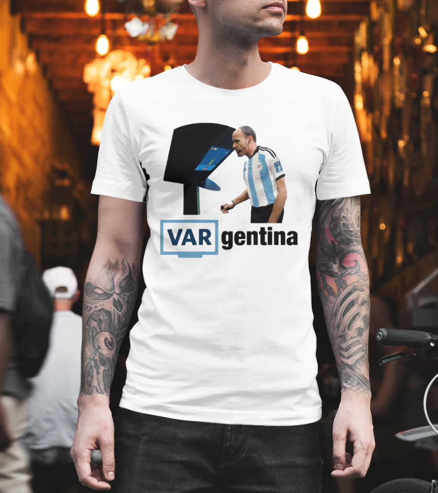 VAR Argentina Football Referee Interaction T-Shirt