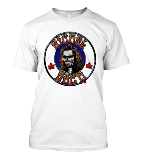 Nickelback Skeleton Skull Maple Leaf Rock Band Bootleg T-Shirt