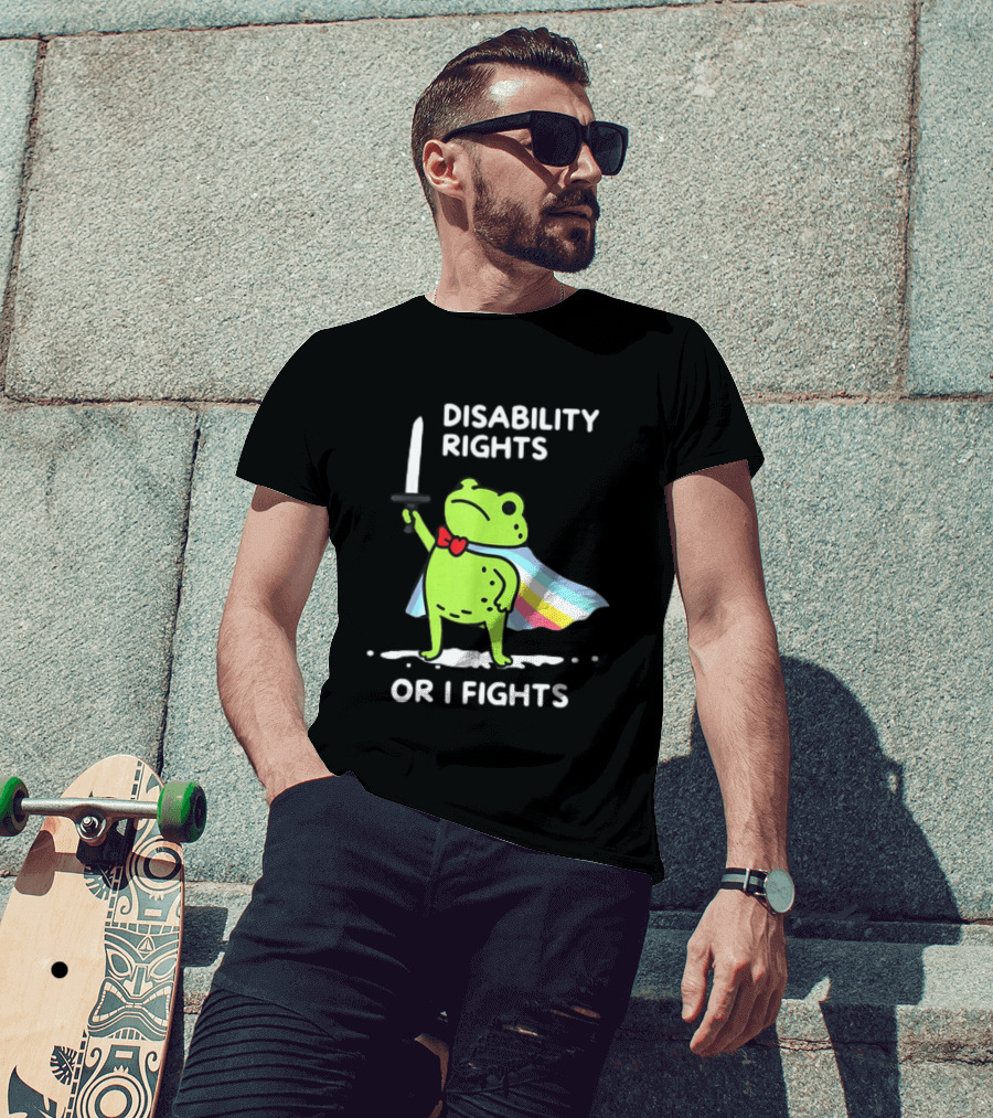 Disability Rights Frog Superhero Or I Fights T-Shirt
