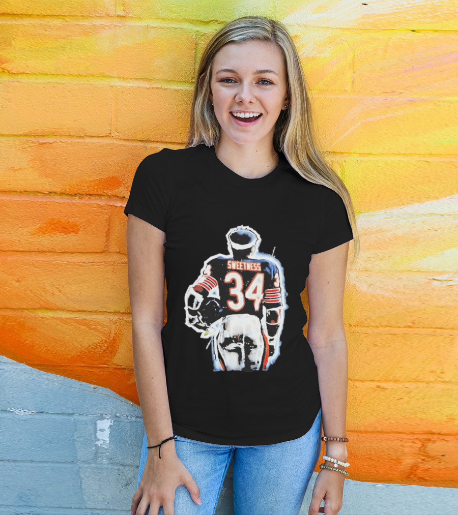 Walter Payton Sweetness 34 Chicago Bears Football Jersey Player T-Shirt