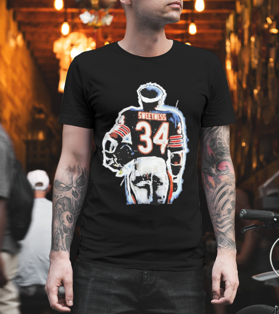 Walter Payton Sweetness 34 Chicago Bears Football Jersey Player T-Shirt