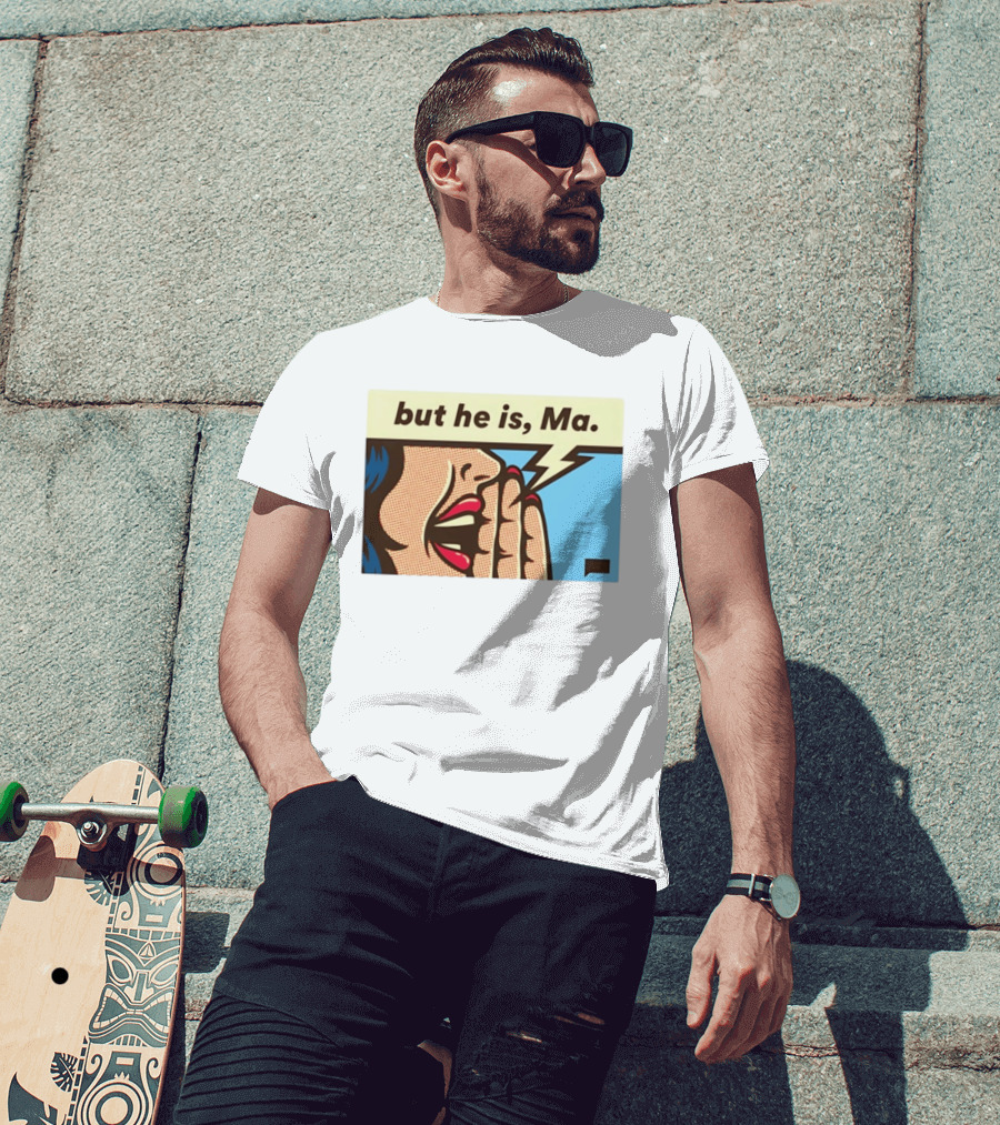 The Real Housewives Of Rhode Island But He Is Ma Pop Art Style Comic Speech Bubble T-Shirt