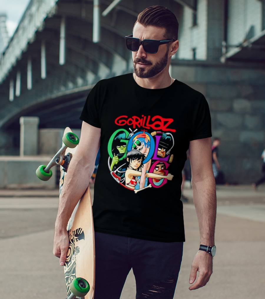 Gorillaz Virtual Rock Band Cartoon Characters T-Shirt