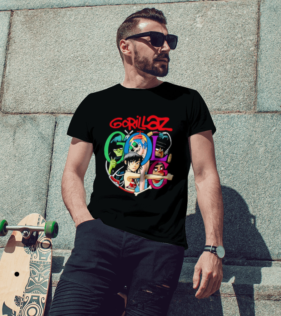 Gorillaz Virtual Rock Band Cartoon Characters T-Shirt