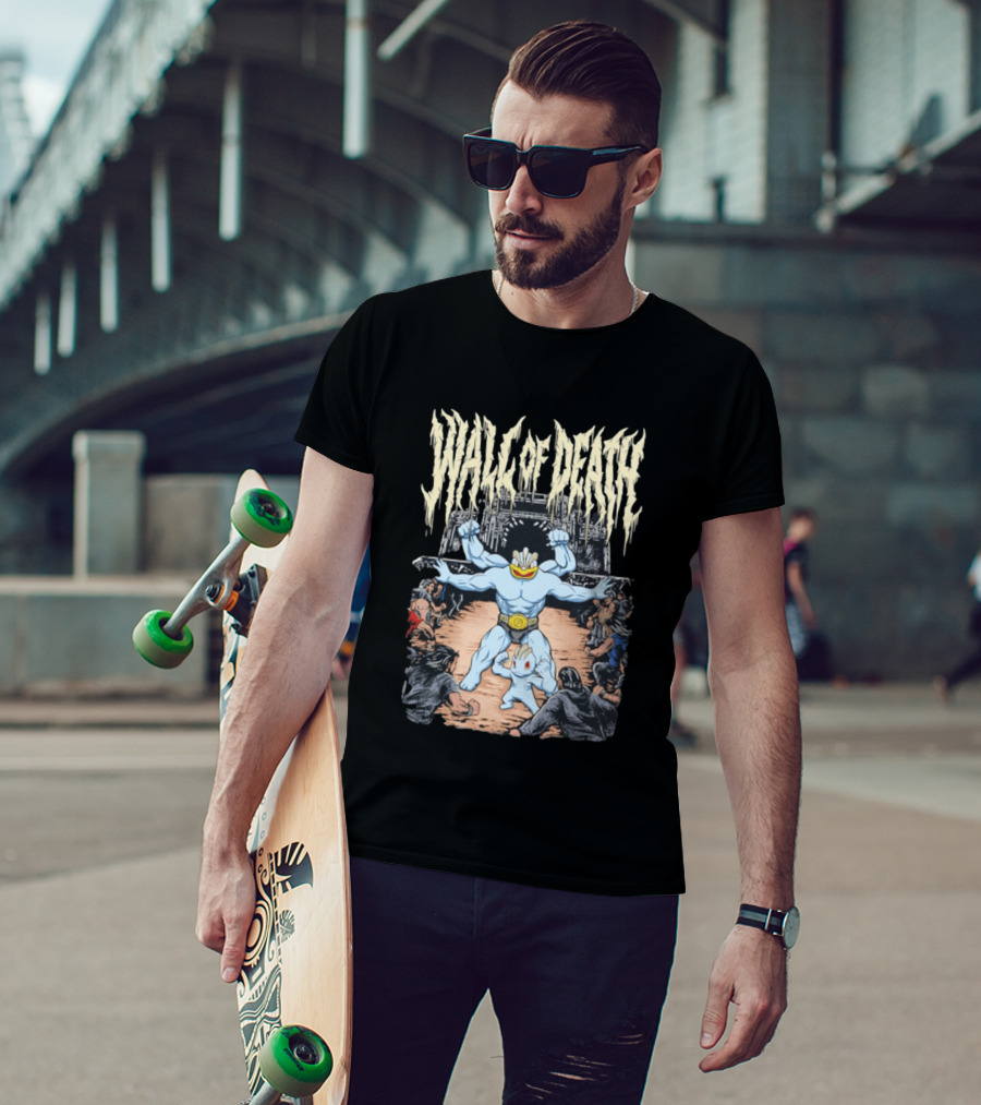 Pokemon Machamp Wall Of Death Heavy Metal Concert Battle T-Shirt