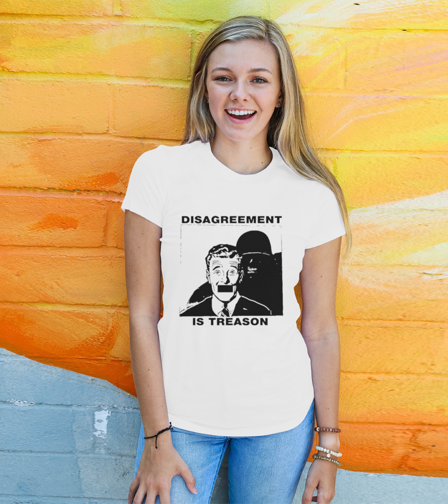 Disagreement Is Treason Retro Dystopian Censorship T-Shirt
