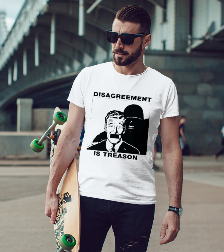 Disagreement Is Treason Retro Dystopian Censorship T-Shirt