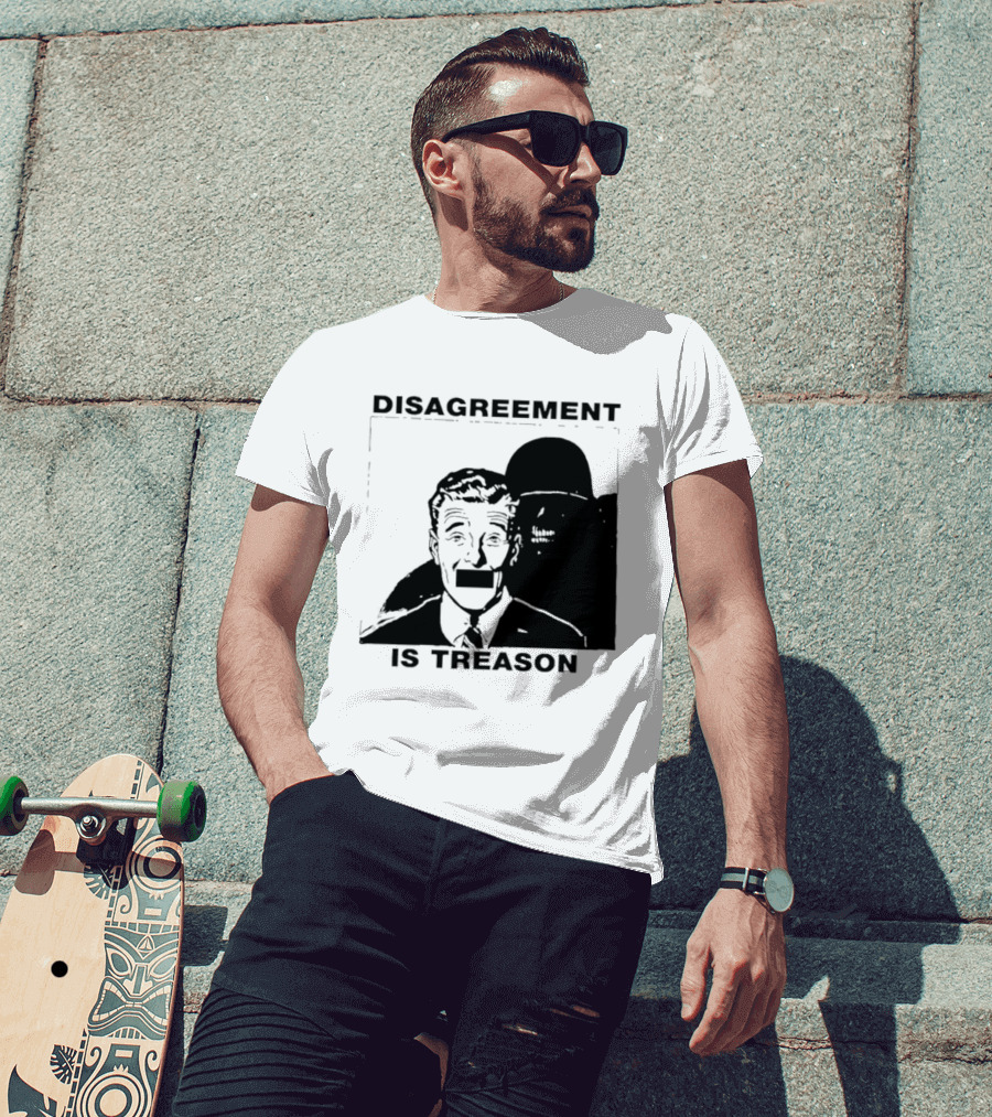 Disagreement Is Treason Retro Dystopian Censorship T-Shirt