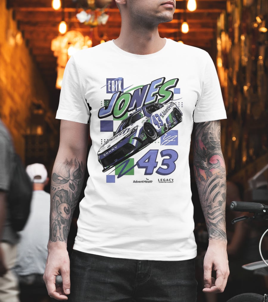 Erik Jones 43 Legacy Motor Club Toyota Camry Racing Team NASCAR T-Shirt