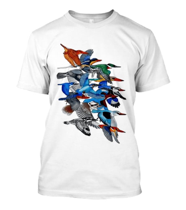 Kingfisher Birds Flying Wildlife Nature Species Collection T-Shirt