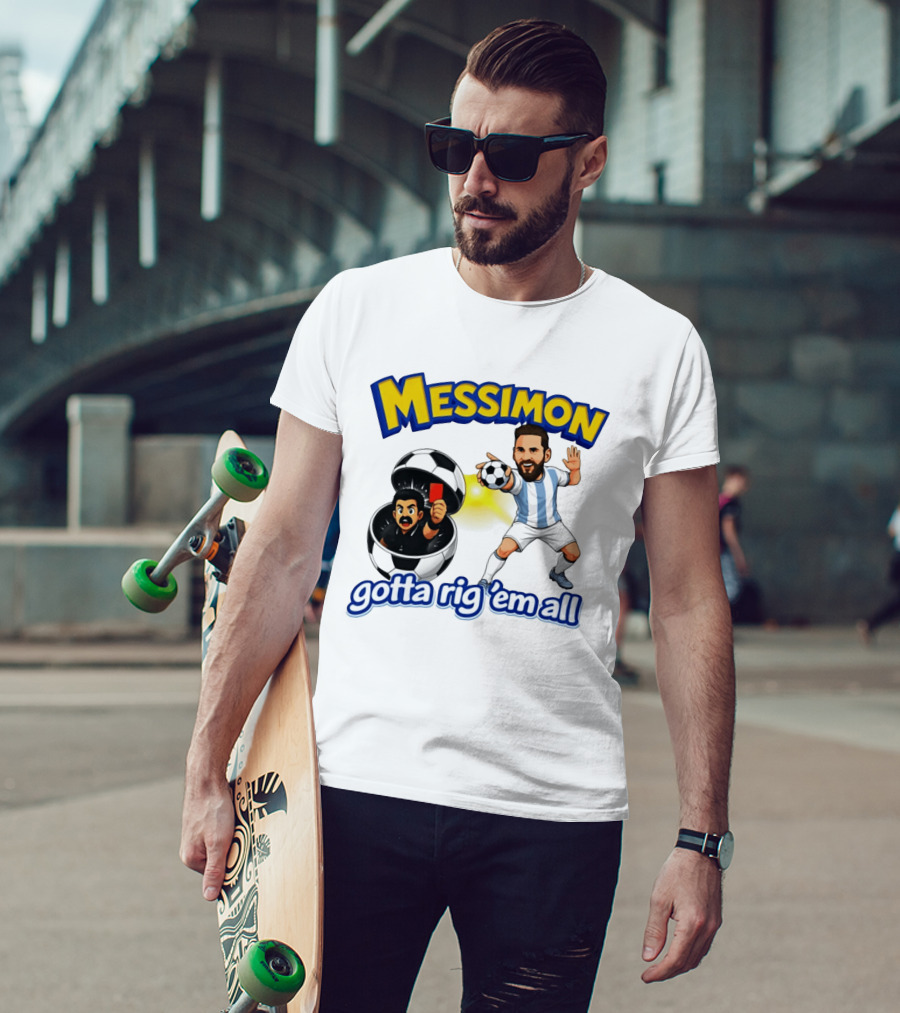 Messimon Soccer Fusion Gotta Rig 'em All Cartoon T-Shirt