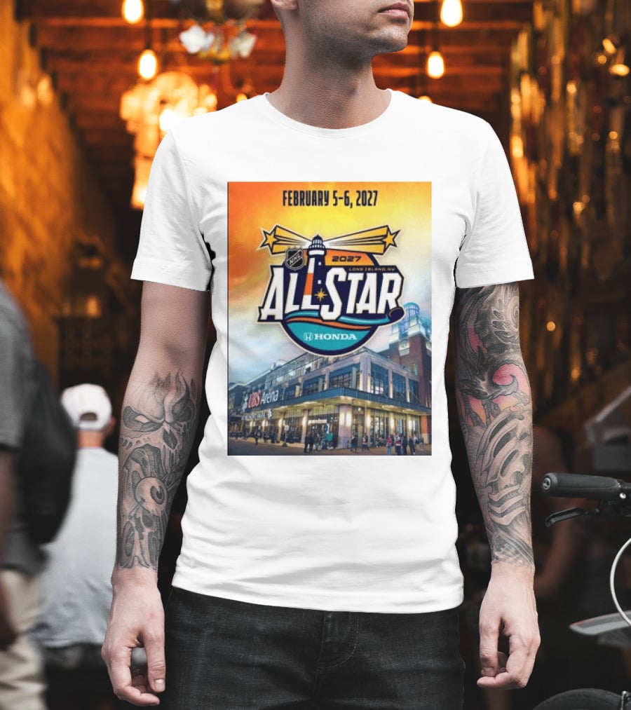 NHL All Star 2027 Honda February 5 6 UBS Arena Long Island NY T-Shirt