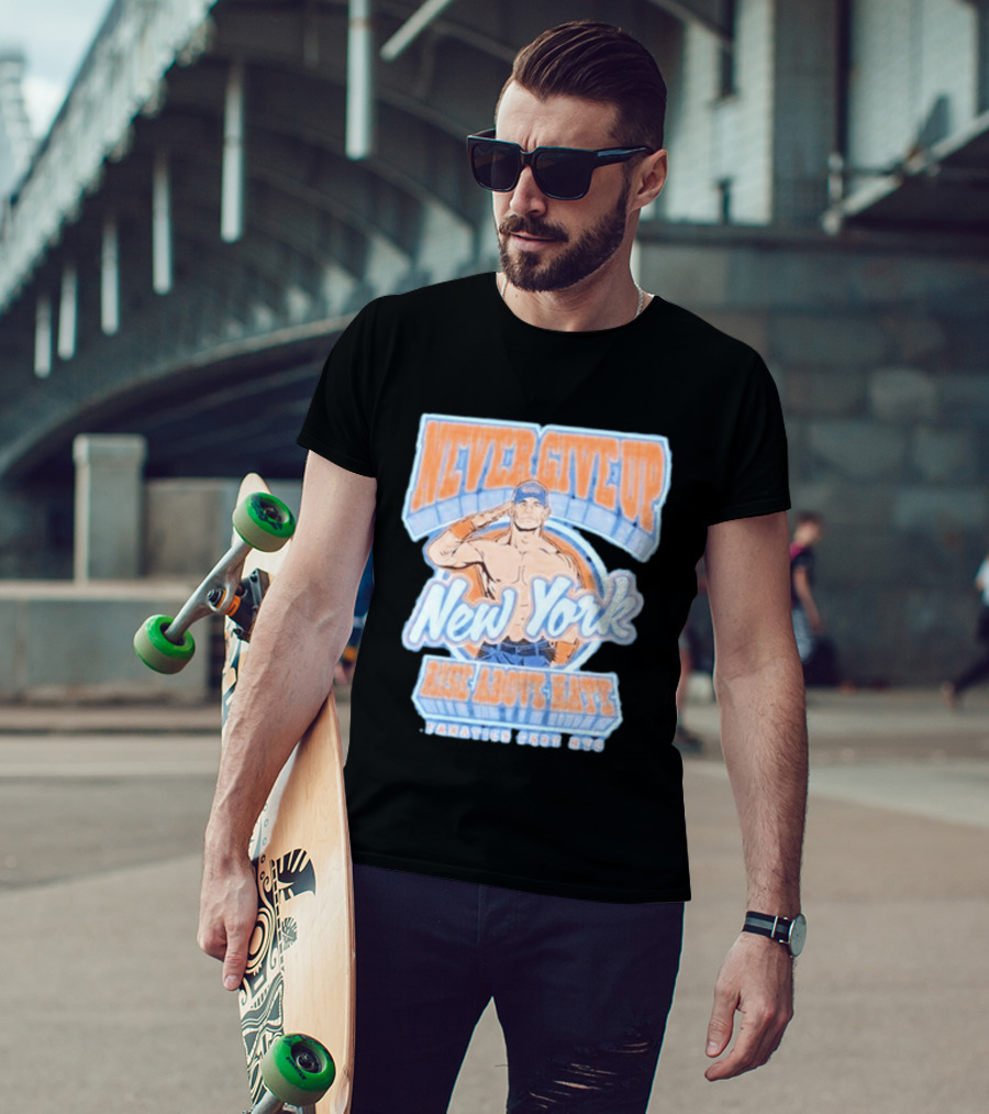 Never Give Up New York Rise Above Hate Fanatics Fest NYC T-Shirt