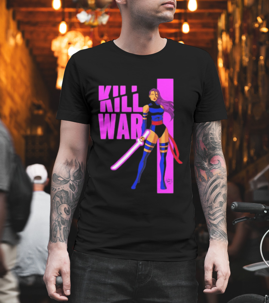 Psylocke Marvel Comics Kill War Pink T-Shirt