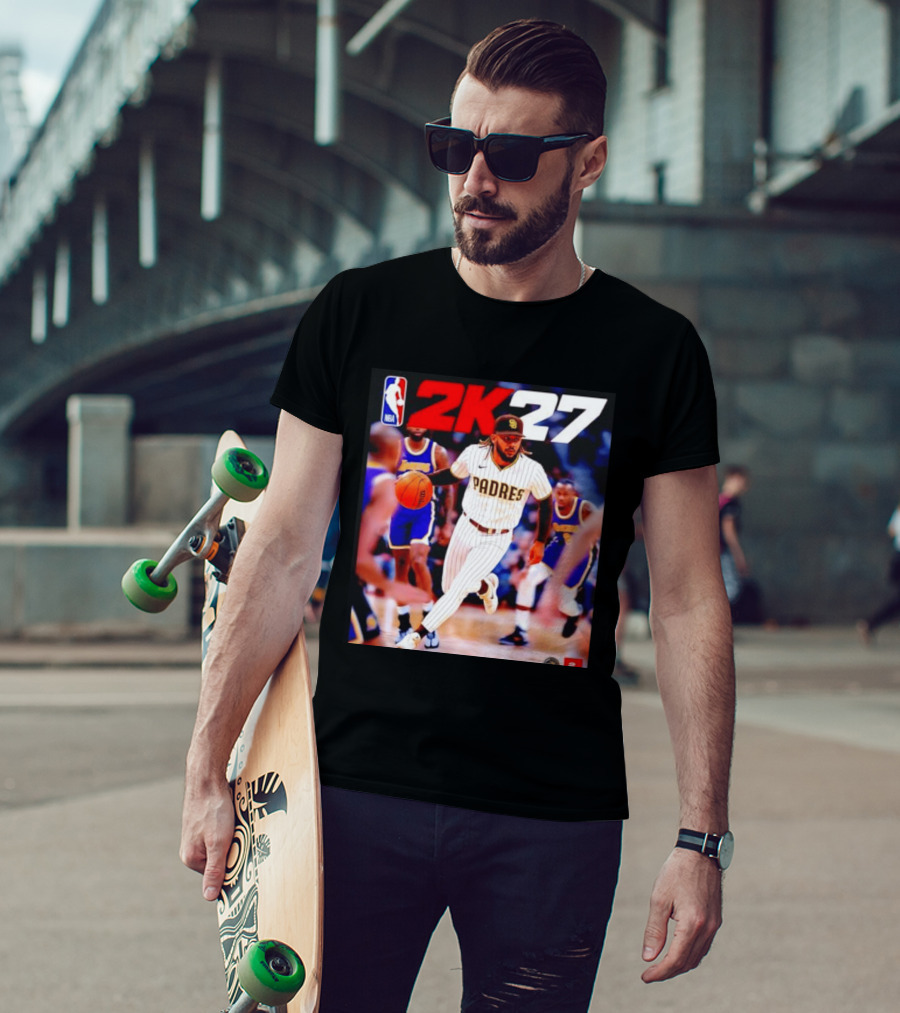 San Diego Padres NBA 2K27 Crossover Concept With Basketball Action T-Shirt