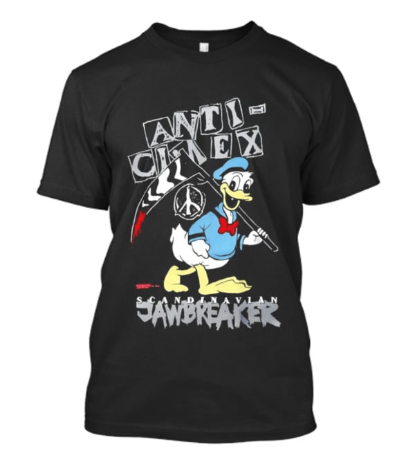 Anti Cimex Scandinavian Jawbreaker Donald Duck Scythe Peace Sign T-Shirt