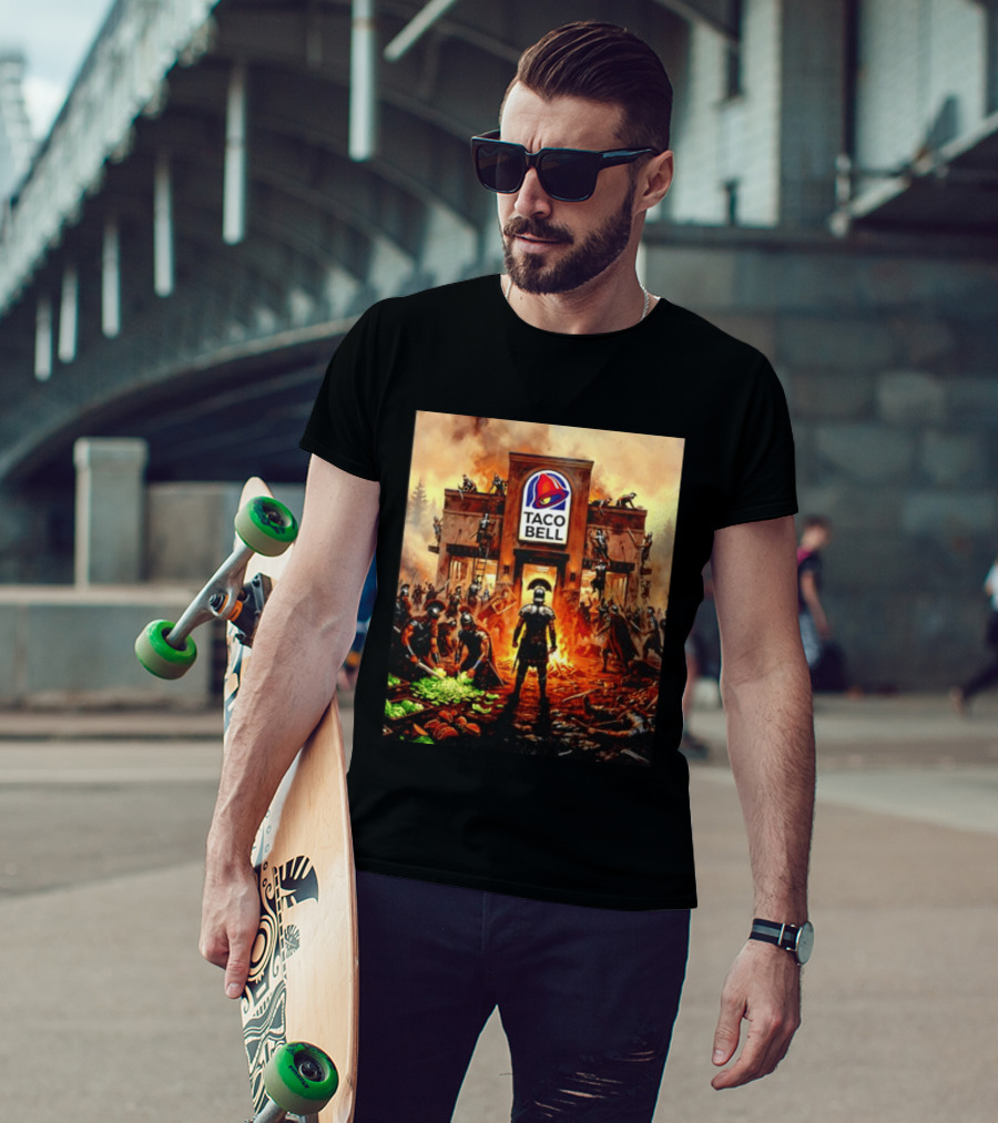 Taco Bell Medieval Knights Battle Fantasy Scene T-Shirt