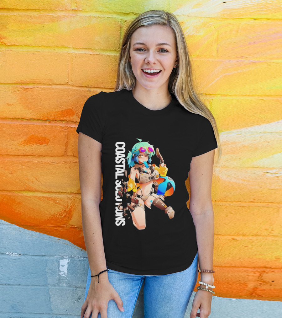 Coastal Solutions Anime Girl Popsicle Tactical Beach Vibes T-Shirt