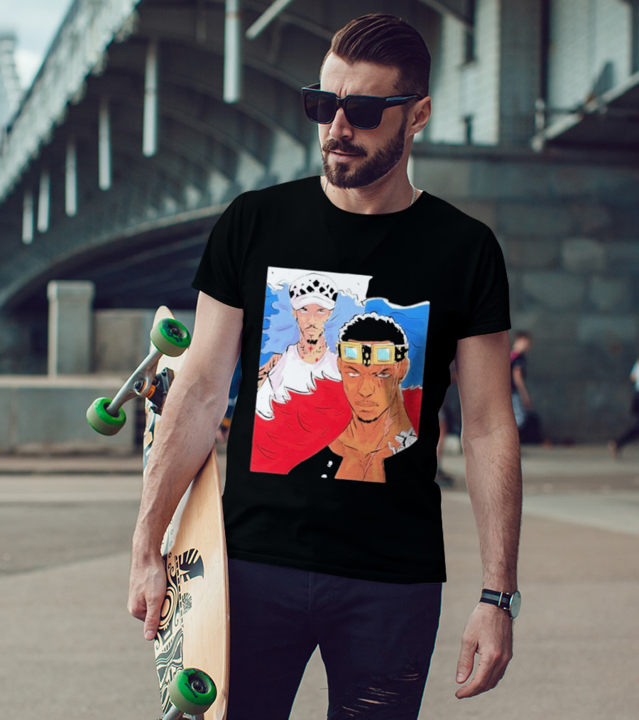 Minnesota Timberwolves Anthony Edwards Lamelo Ball Anime Crossover One Piece Fusion T-Shirt