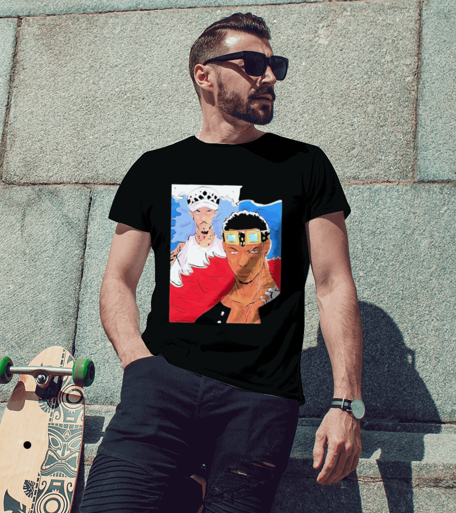 Minnesota Timberwolves Anthony Edwards Lamelo Ball Anime Crossover One Piece Fusion T-Shirt