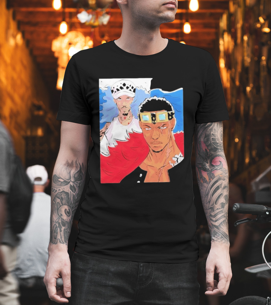 Minnesota Timberwolves Anthony Edwards Lamelo Ball Anime Crossover One Piece Fusion T-Shirt
