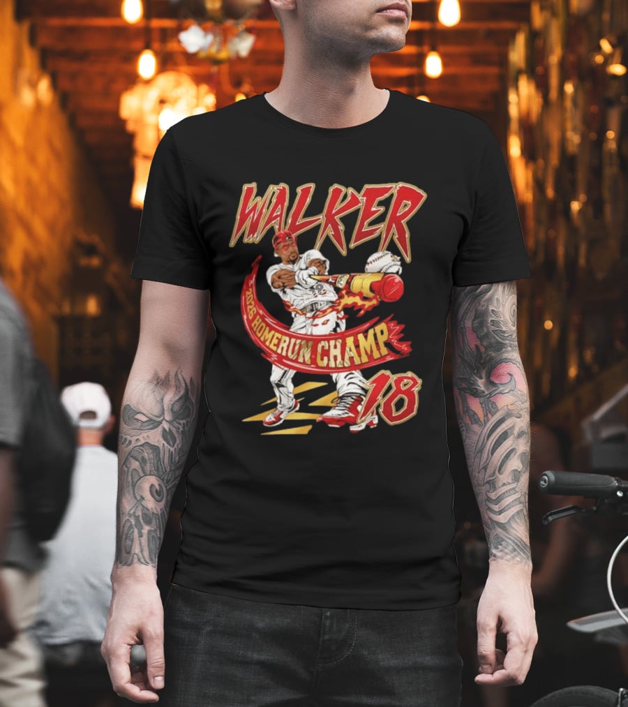 Walker 2026 Home Run Champ 18 MLB Baseball Player T-Shirt