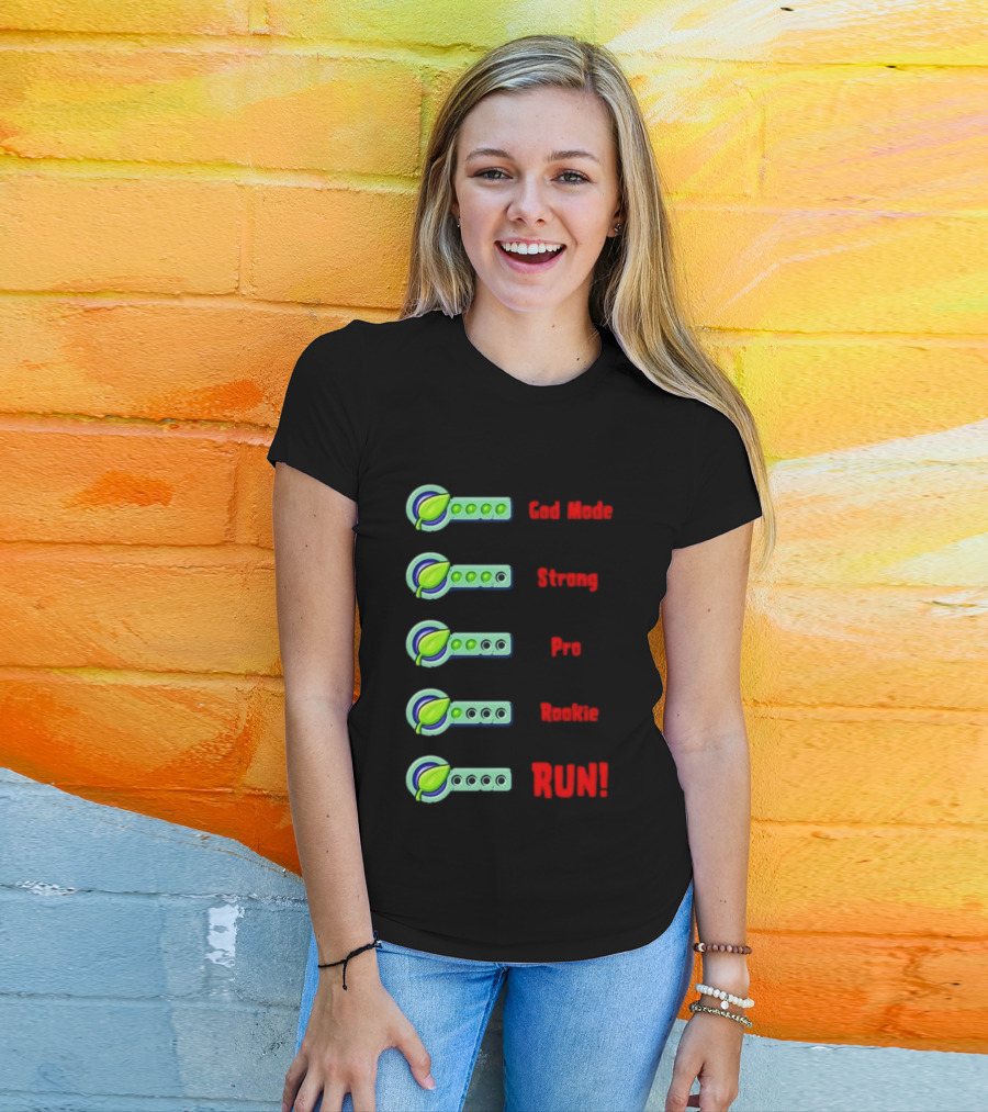 Plant Food Power Levels God Mode Strong Pro Rookie Run T-Shirt