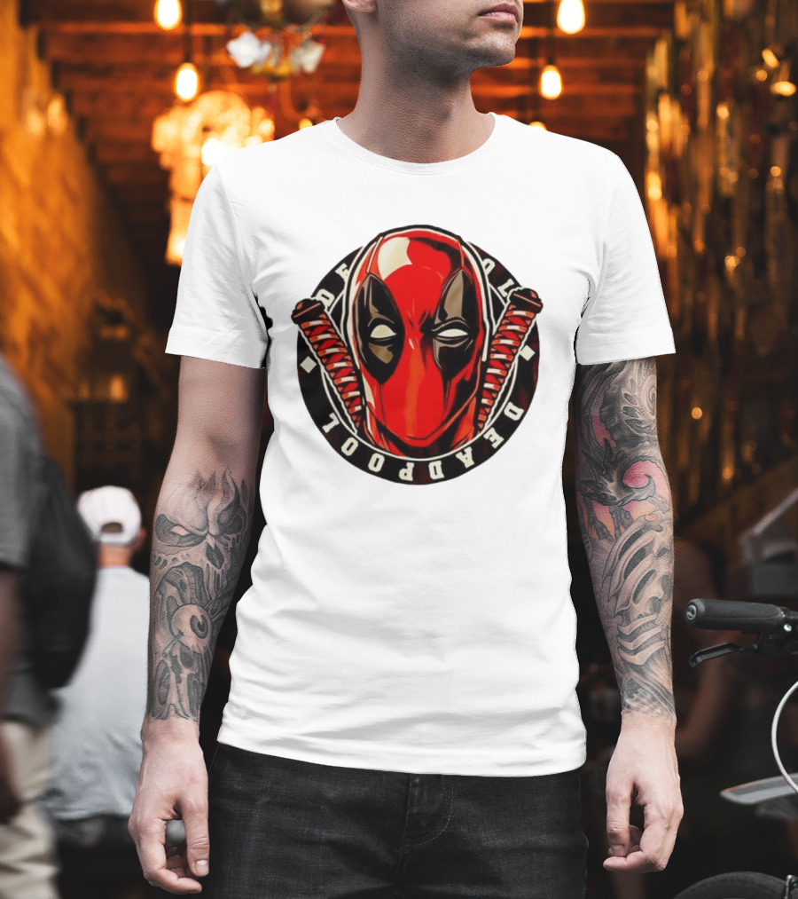 Deadpool Marvel Comics Mask Katana Swords T-Shirt