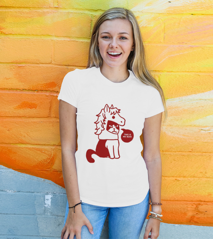 Year Of The Horse 2026 Chinese Lunar New Year Zodiac Cat T-Shirt