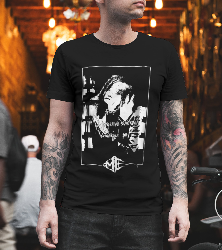 Depressive Suicidal Blackened Pop ME Hand Silhouette Music Vibe T-Shirt