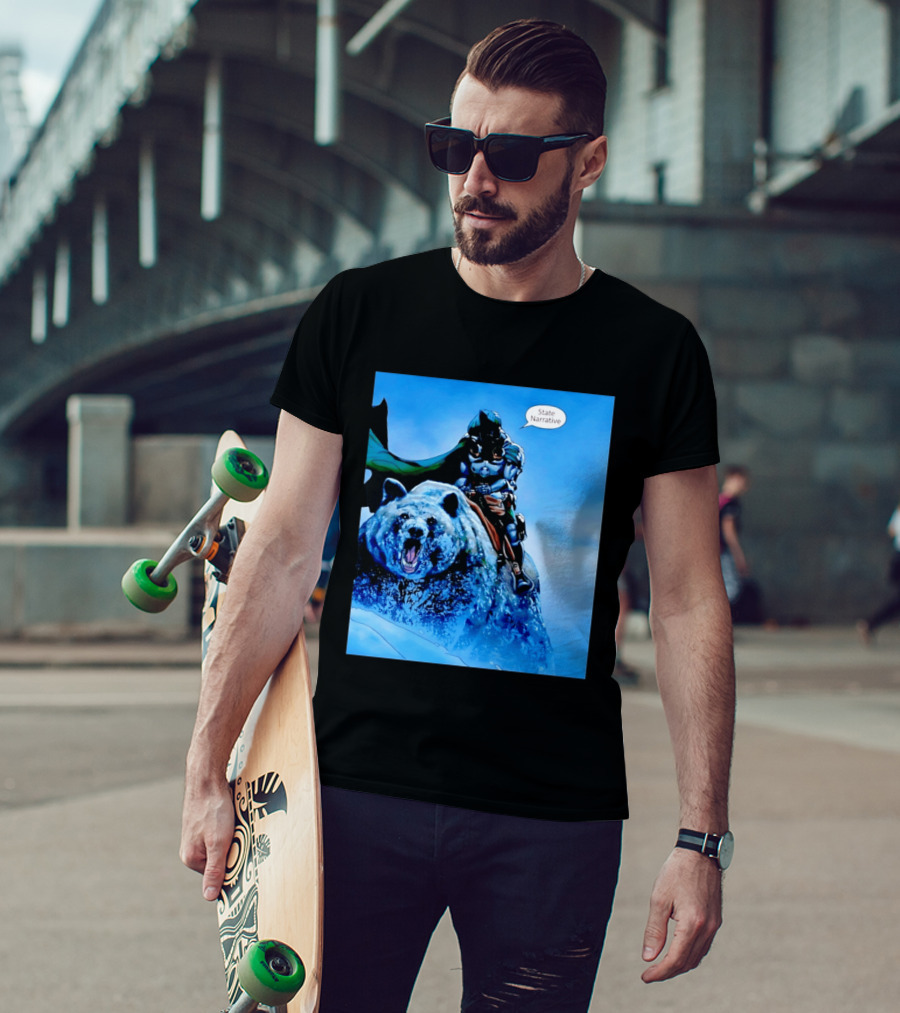 Doctor Doom State Narrative Riding Bear T-Shirt