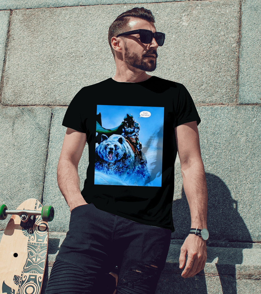 Doctor Doom State Narrative Riding Bear T-Shirt