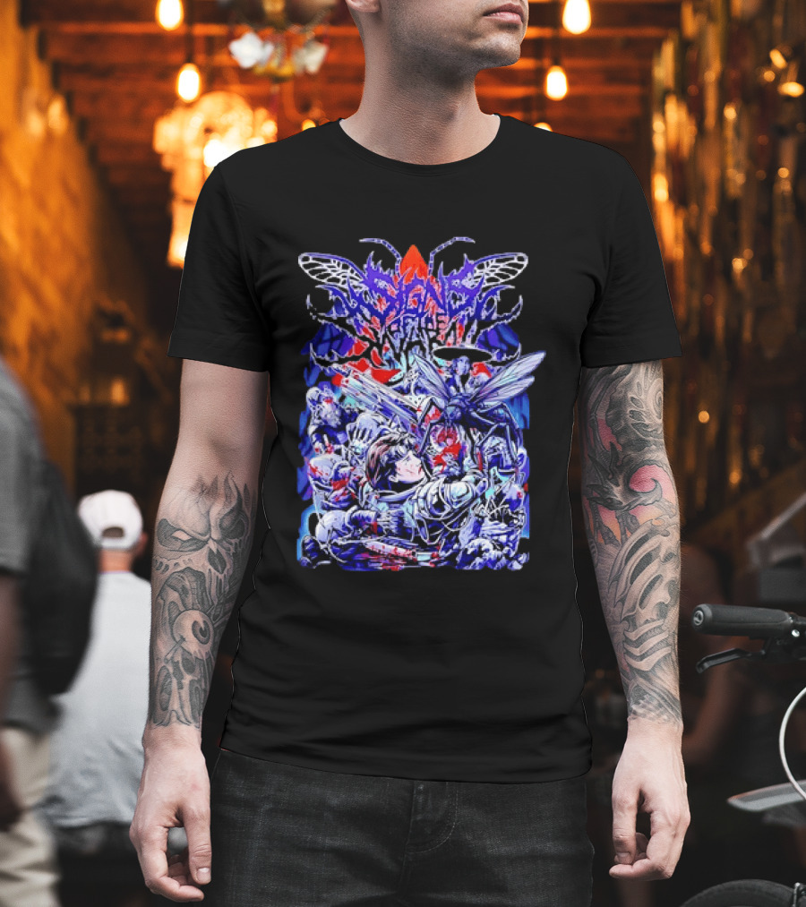 Alien Invasion Creature Sci Fi Horror Battle Scene T-Shirt