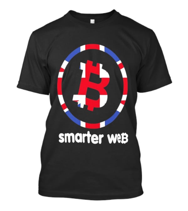 Smarter Web Bitcoin UK Flag Crypto Blockchain T-Shirt