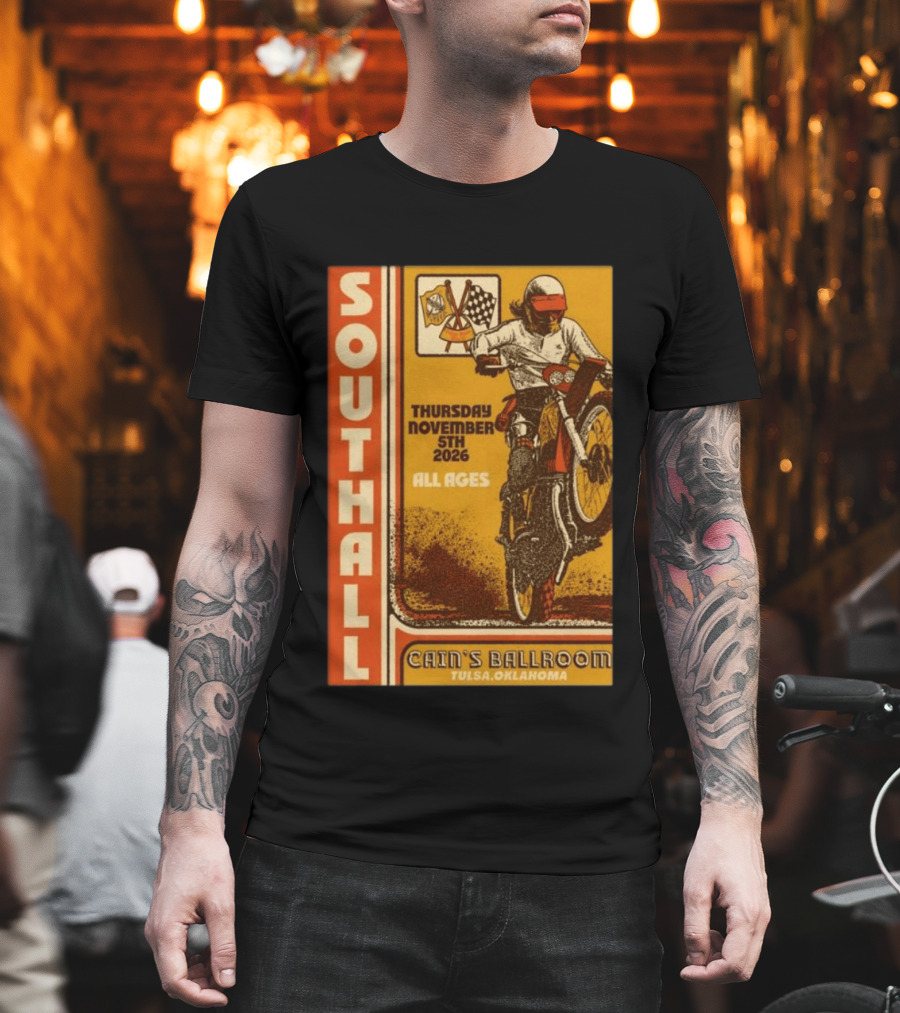 Southall Live At Cain's Ballroom Tulsa OK November 5 2026 Motorcycle Event T-Shirt