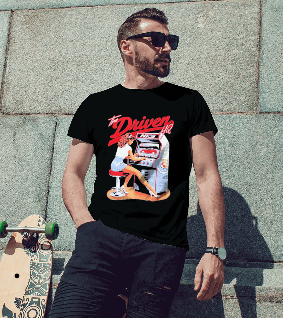 The Driven HQ NFS Arcade Gaming Girl Retro Pin Up T-Shirt