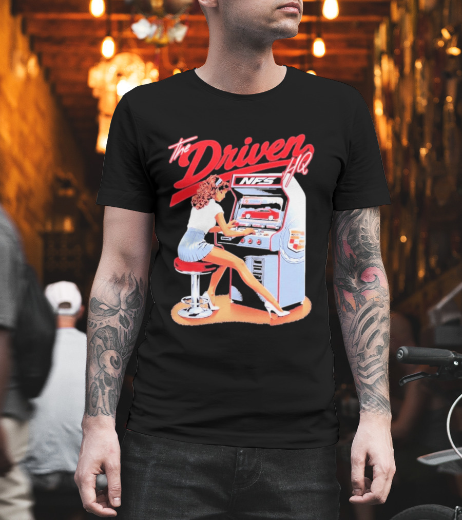 The Driven HQ NFS Arcade Gaming Girl Retro Pin Up T-Shirt