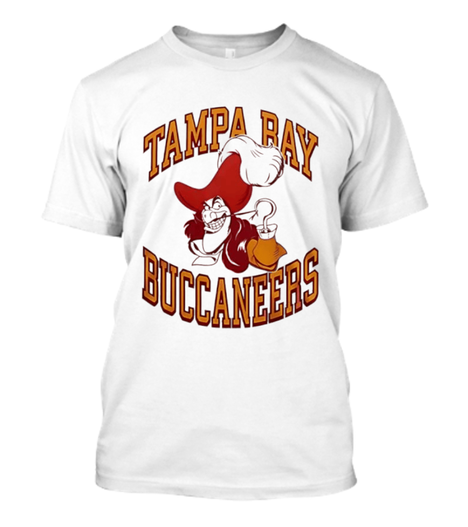 Tampa Bay Buccaneers Captain Hook Pirate NFL Fan Gear T-Shirt