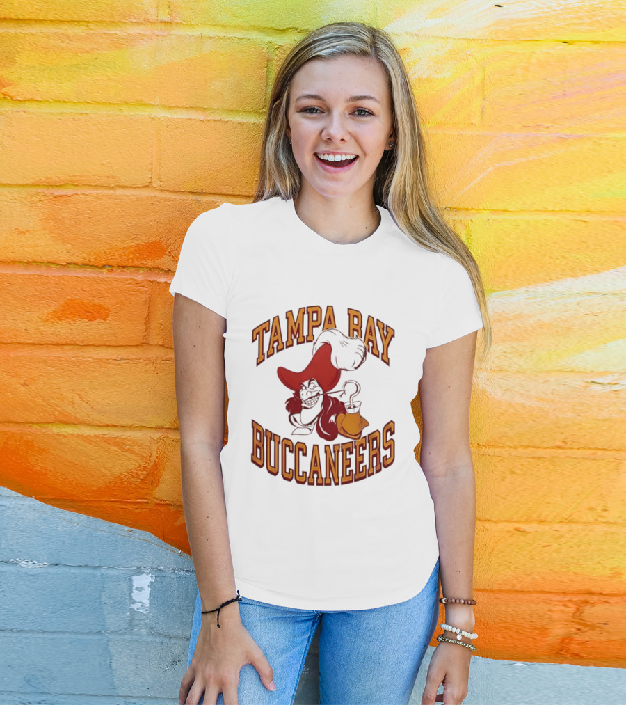 Tampa Bay Buccaneers Captain Hook Pirate NFL Fan Gear T-Shirt