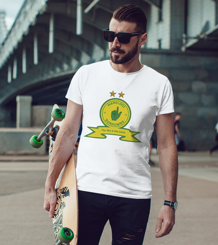 Mamelodi Sundowns 1970 The Sky Is The Limit Logo Two Stars T-Shirt
