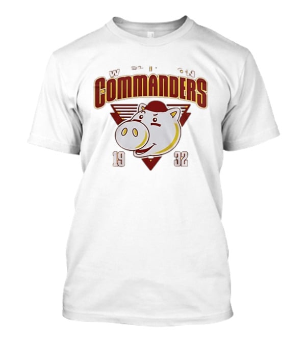 Washington Commanders 1932 W Pig Graphic Football T-Shirt